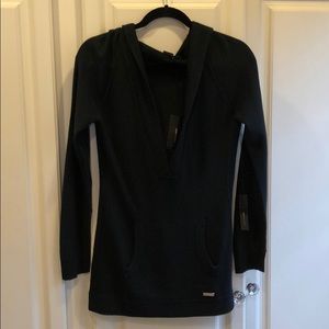 Long black sweater from BCBG Maxazaria
